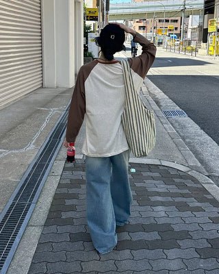 Striped Terry Shoulder Bag