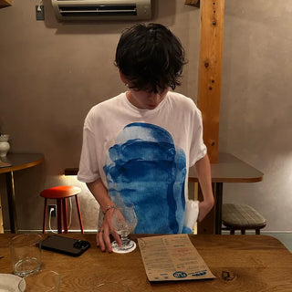 Silhouette print short-sleeved T-shirt
