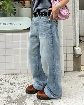 (Unisex) Unique Double Hip Pocket Jeans