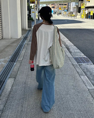 Striped Terry Shoulder Bag
