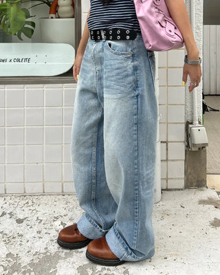 (Unisex) Unique Double Hip Pocket Jeans