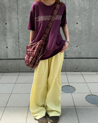Nylon pants with string waist