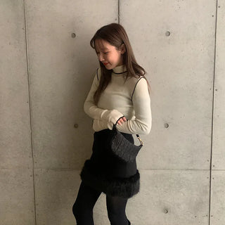 Hem fur mini skirt