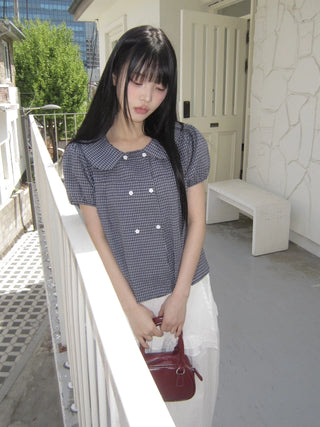 Double-breasted blouse