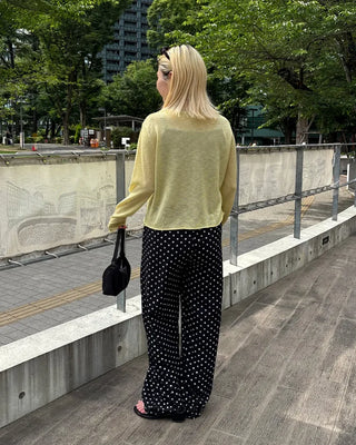 Cut-off hem viscose summer cardigan