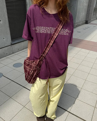 Checked Ribbon Shoulder Bag