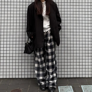 2-Way Flannel Check Pants