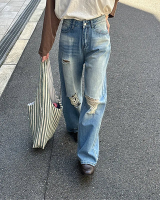 Striped Terry Shoulder Bag