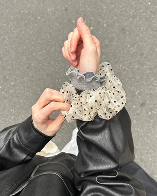 Sheer Dot Scrunchie