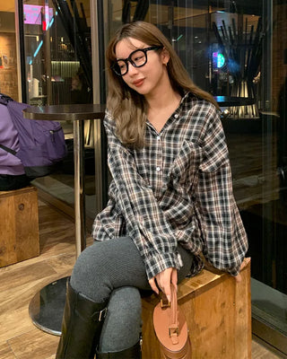 Oversized Check Flannel Shirt