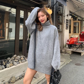 Turtleneck knit dress