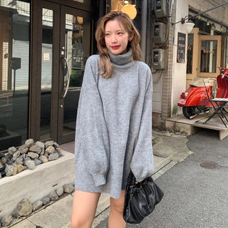 Turtleneck knit dress