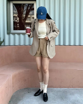 Round simple long-sleeved T-shirt