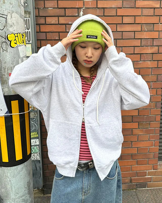 (ORIGINAL) Oversized Double Zip Hoodie (Fleece Lined)