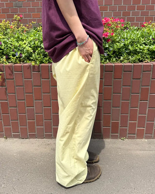 Nylon pants with string waist