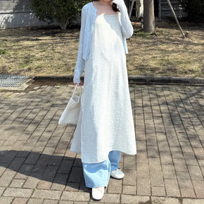 Mini floral pattern long sleeveless dress