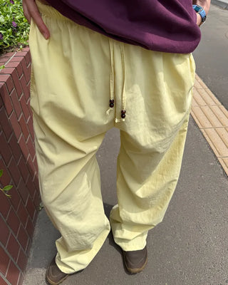 Nylon pants with string waist