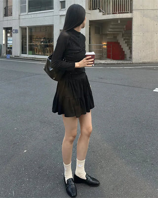 Mini tiered skirt