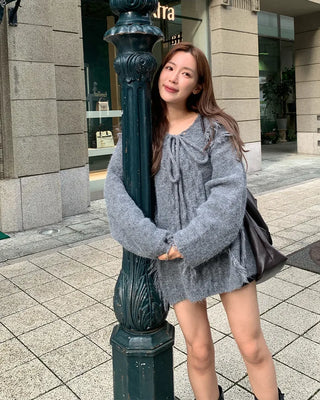 Bust eyelet point knit
