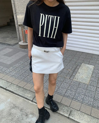 Belt set basic mini skirt