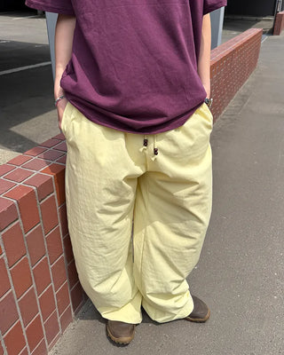 Nylon pants with string waist