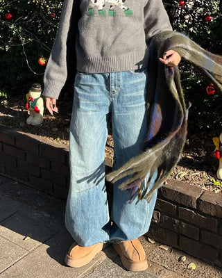 Double Yoke Point Wide Outseam Jeans