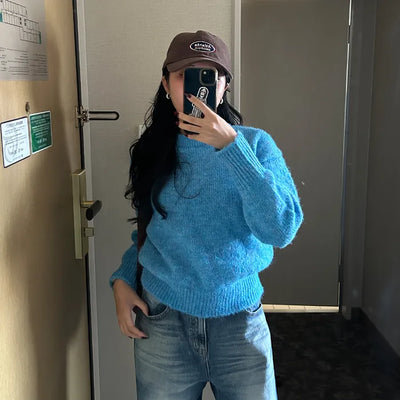 Wool round knit