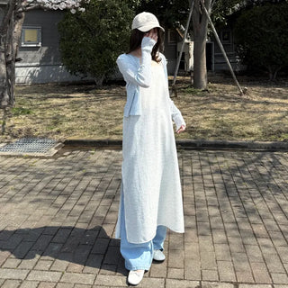 Mini floral pattern long sleeveless dress
