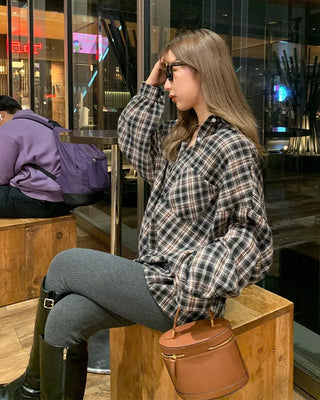 Oversized Check Flannel Shirt