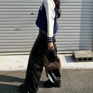Leopard print tote bag