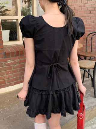 [Includes inner shorts] Frill tiered skirt