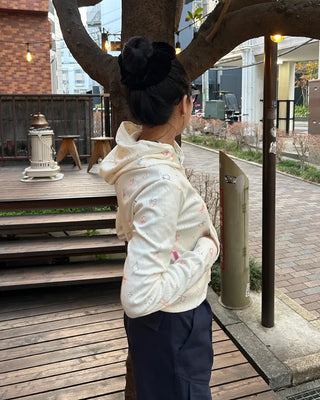 Graffiti Thermal Zip-Up Hoodie