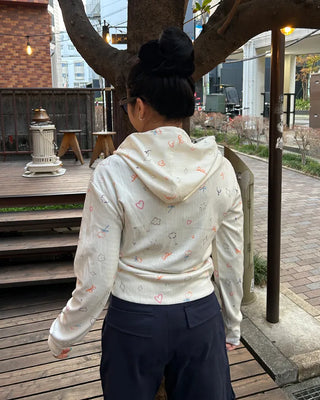 Graffiti Thermal Zip-Up Hoodie