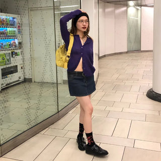 Colorful wool cardigan