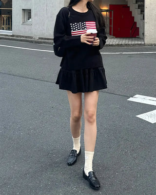 Mini tiered skirt