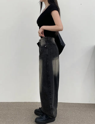 Balloon Wash Denim Pants