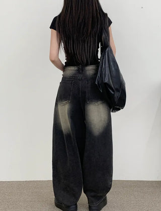 Balloon Wash Denim Pants