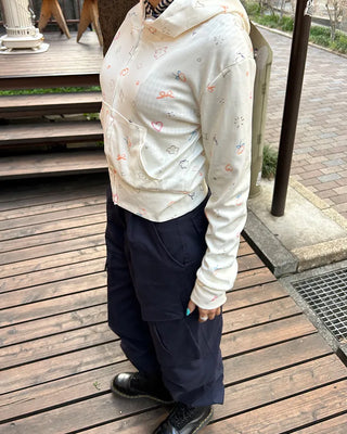 Graffiti Thermal Zip-Up Hoodie