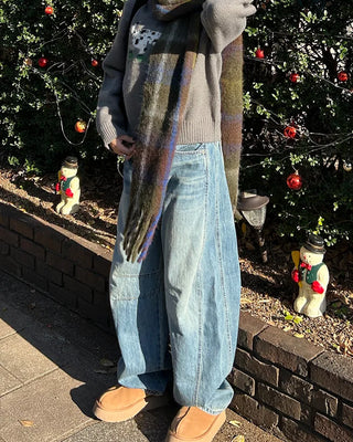 Double Yoke Point Wide Outseam Jeans