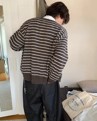 Striped Round Cardigan