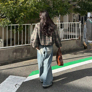 Reversible Stitch Check Jumper