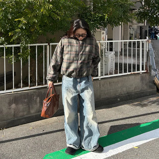 Reversible Stitch Check Jumper