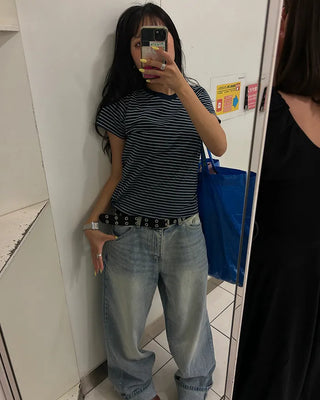 (Unisex) Unique Double Hip Pocket Jeans