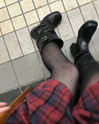 Polka dot sheer stockings