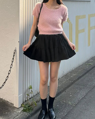 Mini tiered skirt