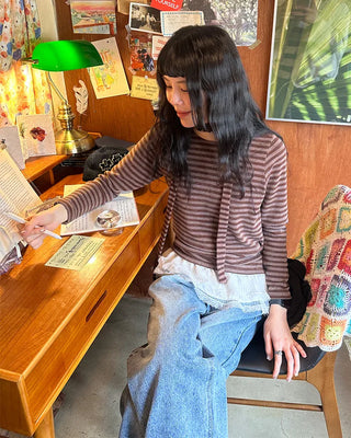 Striped scarf T-shirt
