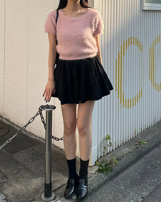 Mini tiered skirt