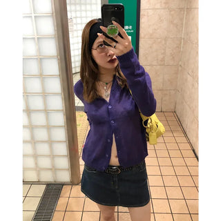 Colorful wool cardigan