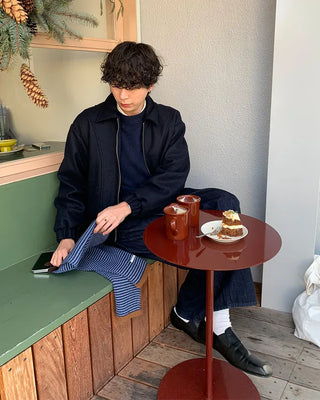 Colored zipper blouson jacket