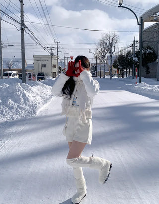 [Smartphone Compatible] Knit Gloves
